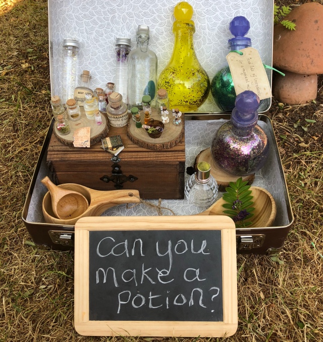 Inspiring Suitcases filled with exciting treasures to explore - potion making