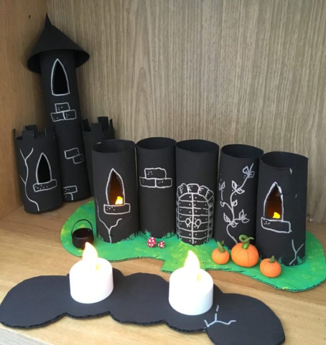 9 Halloween Craft Projects for Kids - halloween castle